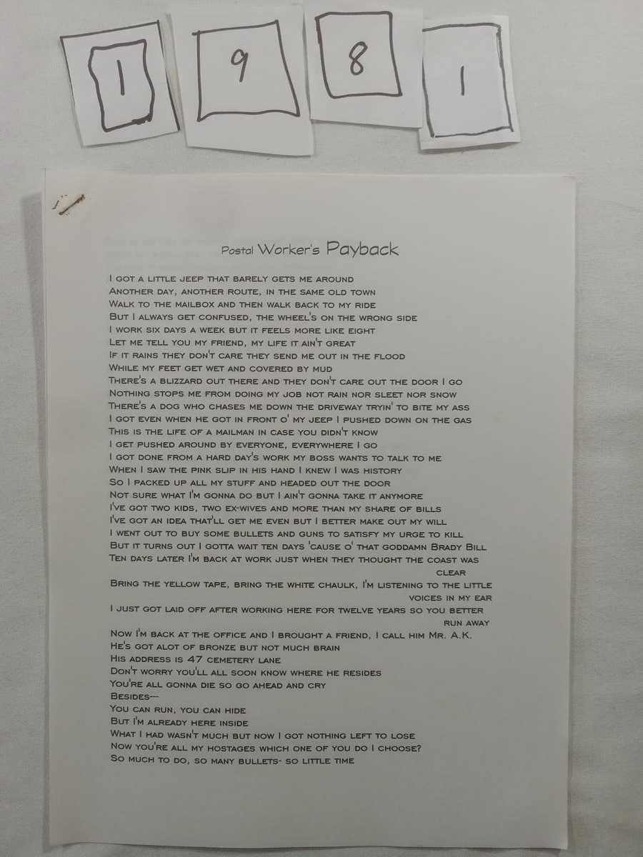 Item 1981 — Postal Worker's Payback, picture 2 of 3