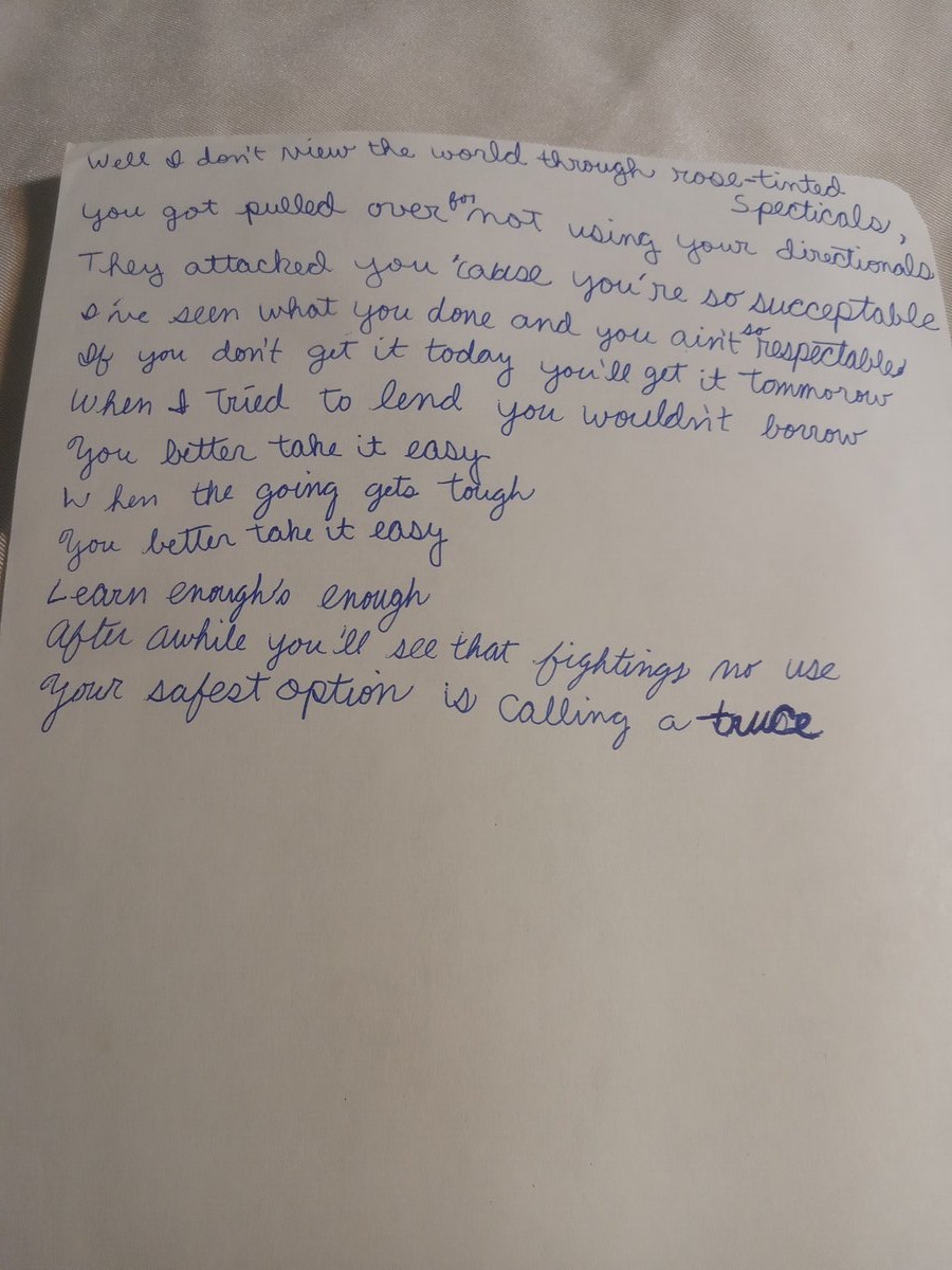 Item 721 — Well I don't view the world through rose-tinted Specticals, picture 2 of 2