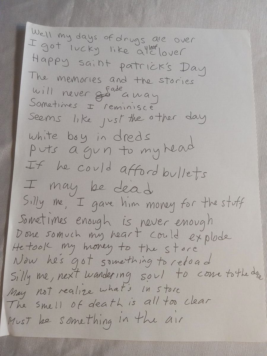 Item 580 — Well my days of drugs are over, picture 2 of 2