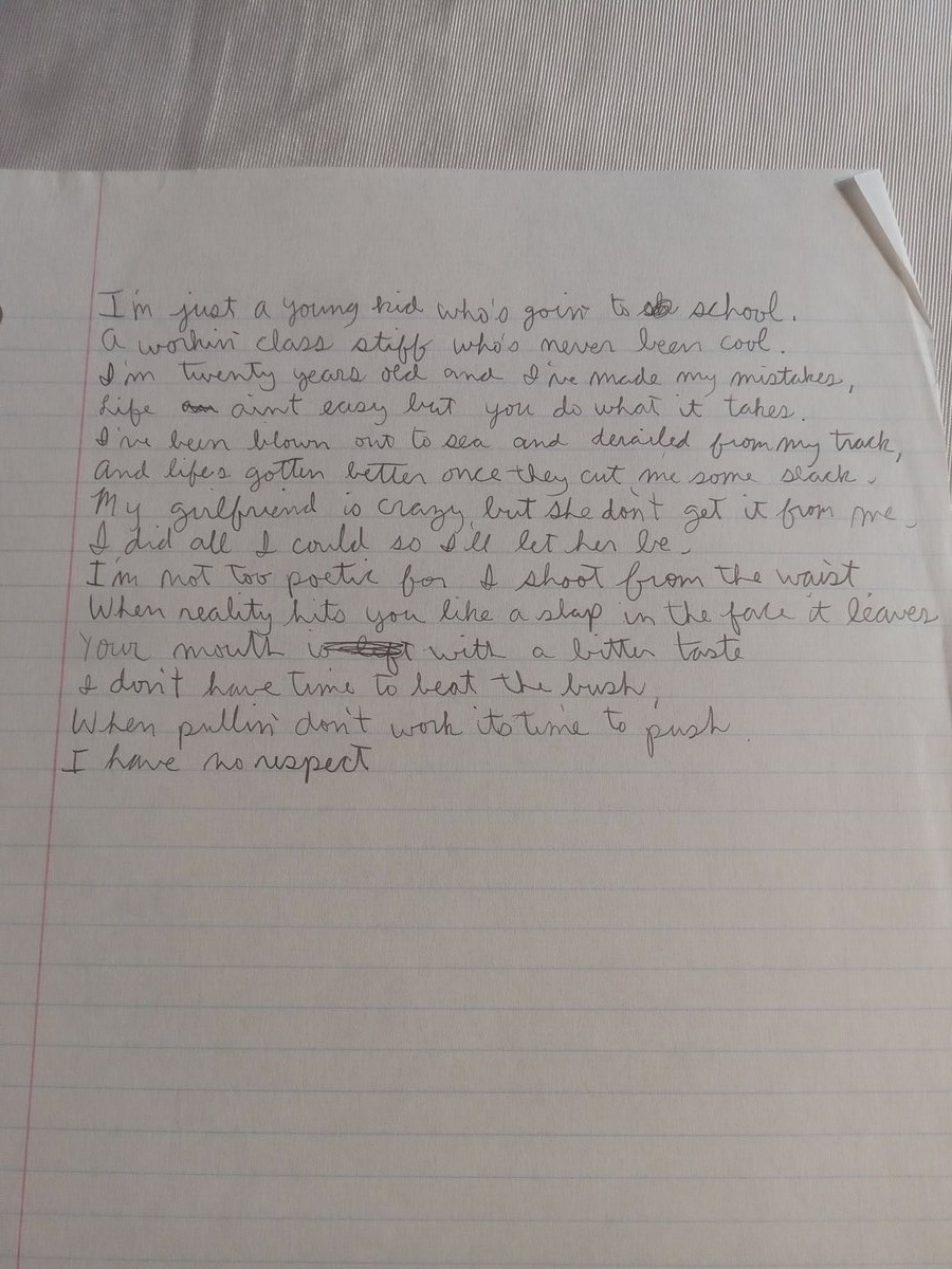 Item 674 — I'm just a young kid who's goin to school, picture 2 of 2