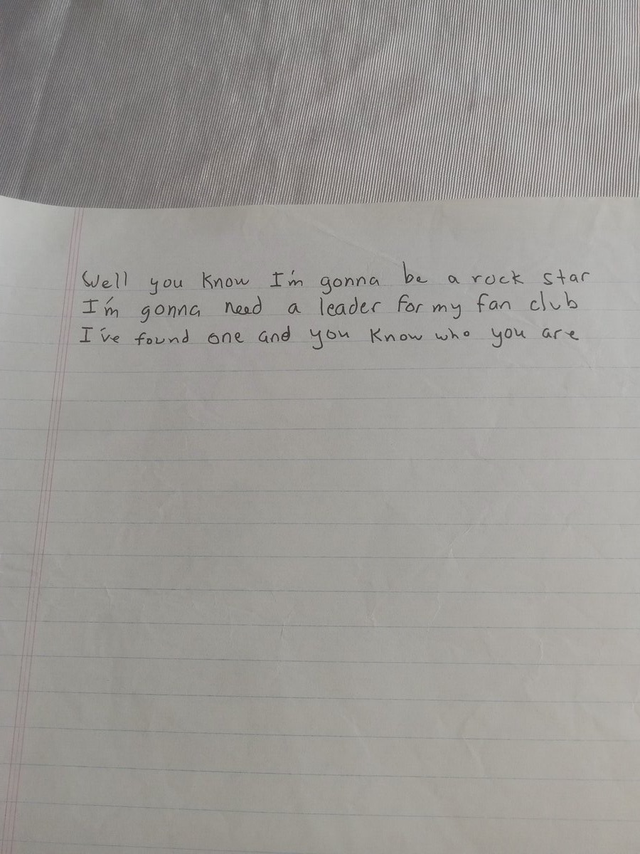 Item 898 — Well you know I'm gonna be a rock star, picture 2 of 2