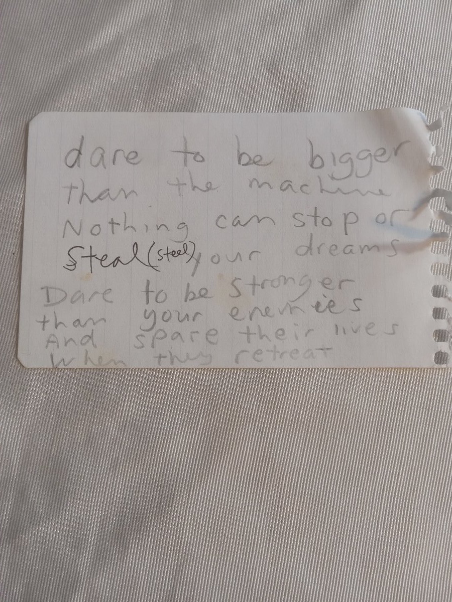Item 825 — Dare To Be Bigger Than The Machine, picture 2 of 2
