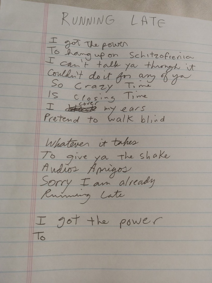 Item 783 — RUNNING LATE, I got the power, to hang up on Schitzofrenia, picture 2 of 2