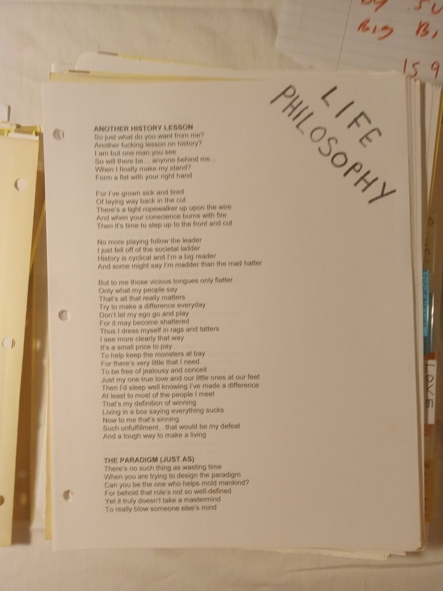 Item 1599 — Poems By Subject Big Binder With Quotes, Scary Truths Book (Brian Rainstorm), picture 4 of 21