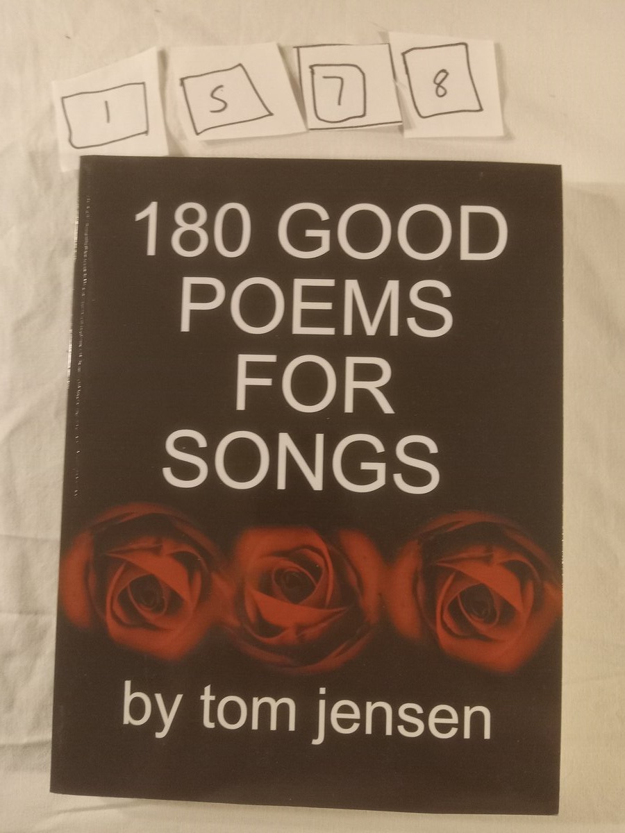 Item 1578 — 180 GOOD POEMS FOR SONGS by tom jensen (Book) With A LIFETIME OF RHYME First Demo CD-R, second copy, picture 2 of 3