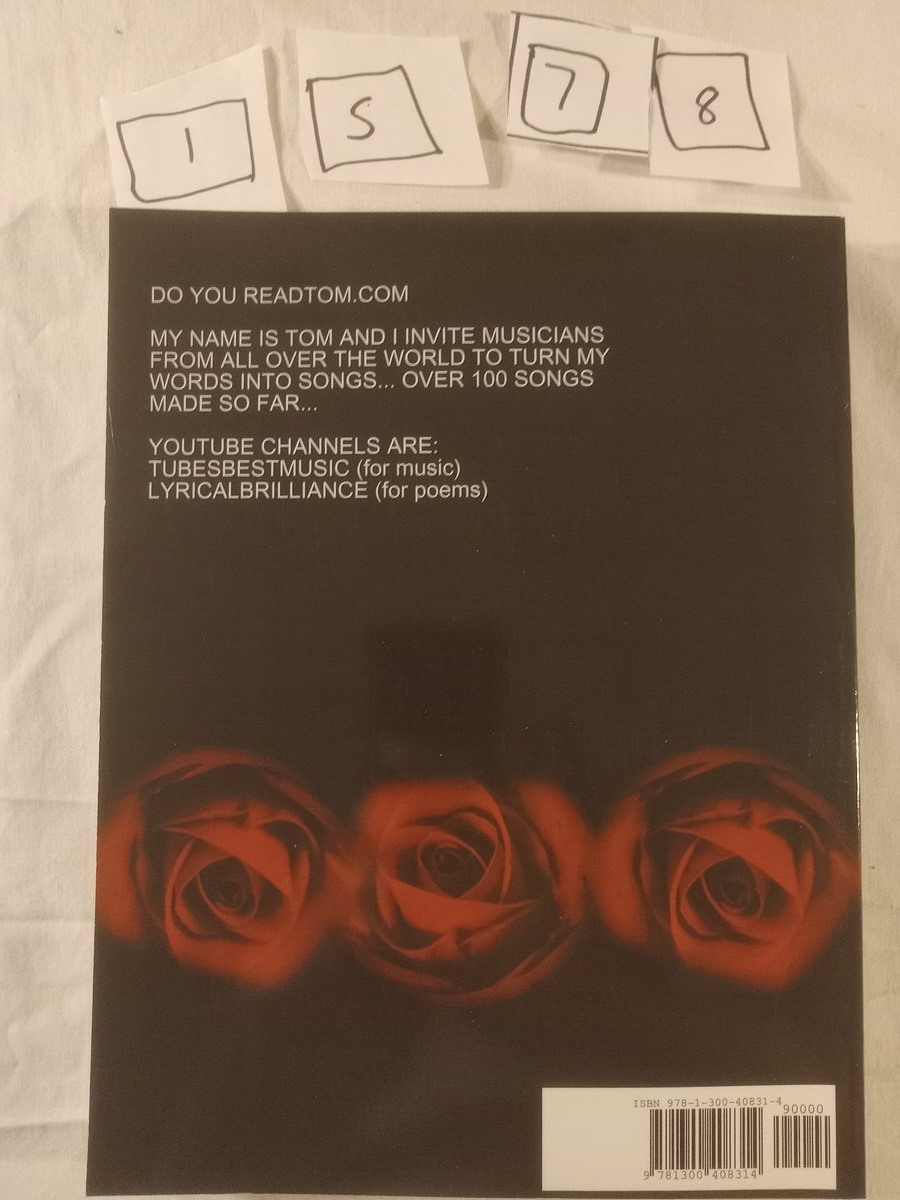 Item 1578 — 180 GOOD POEMS FOR SONGS by tom jensen (Book) With A LIFETIME OF RHYME First Demo CD-R, second copy, picture 3 of 3