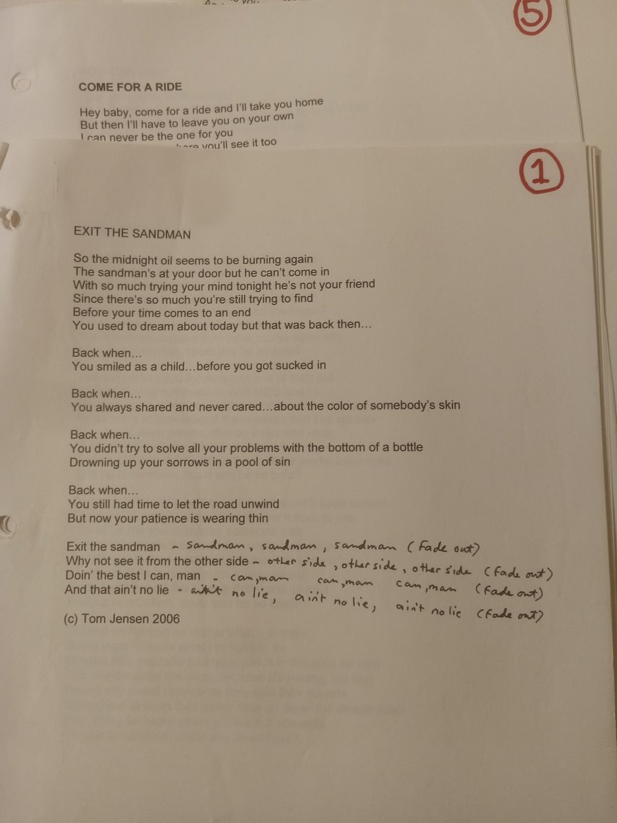 Item 1594 — Red-Circled Typed Lyric Pages And Poetry Competition Entry, picture 11 of 33