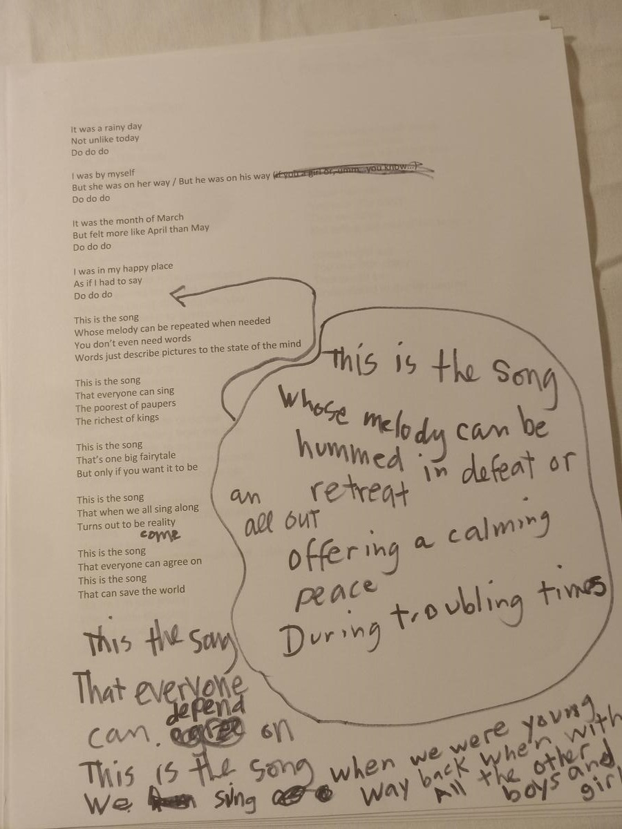 Item 1594 — Red-Circled Typed Lyric Pages And Poetry Competition Entry, picture 20 of 33