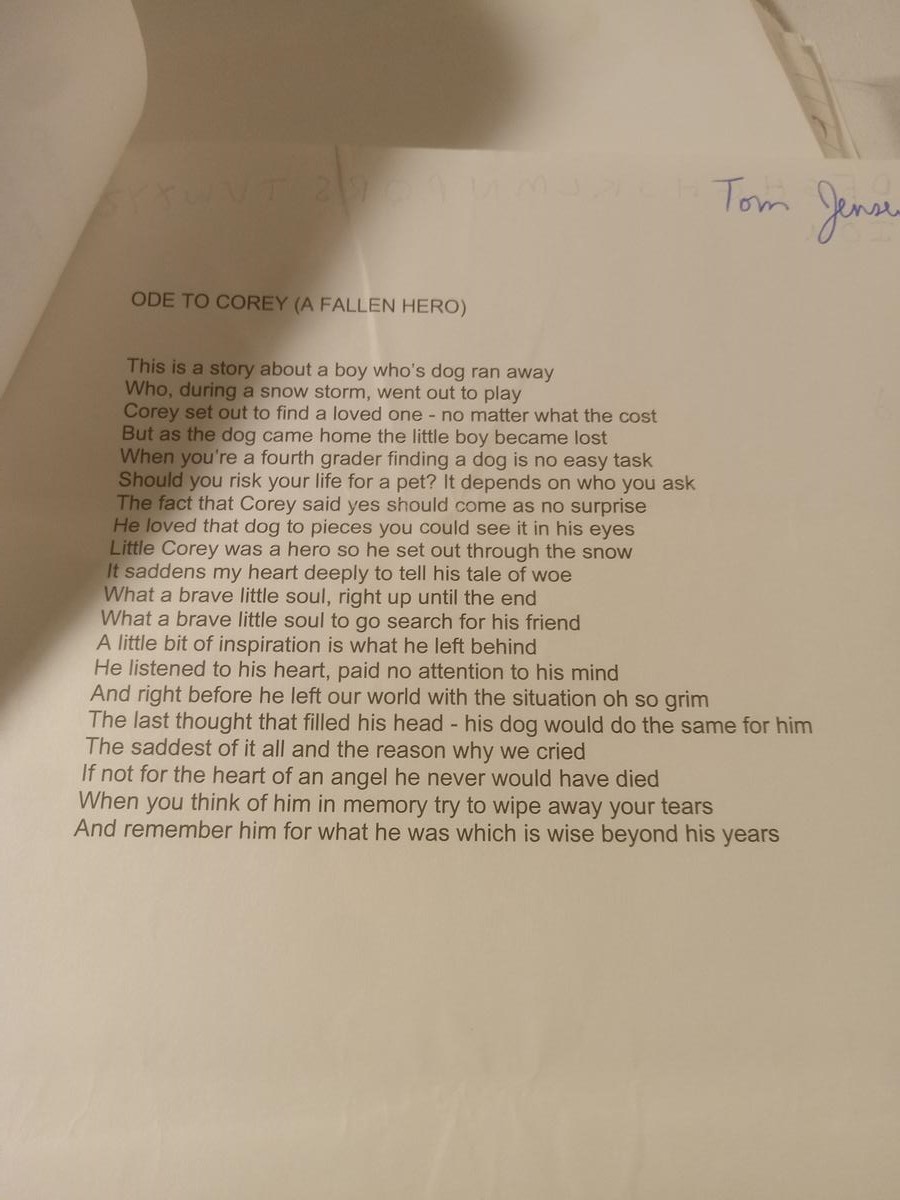 Item 1594 — Red-Circled Typed Lyric Pages And Poetry Competition Entry, picture 31 of 33