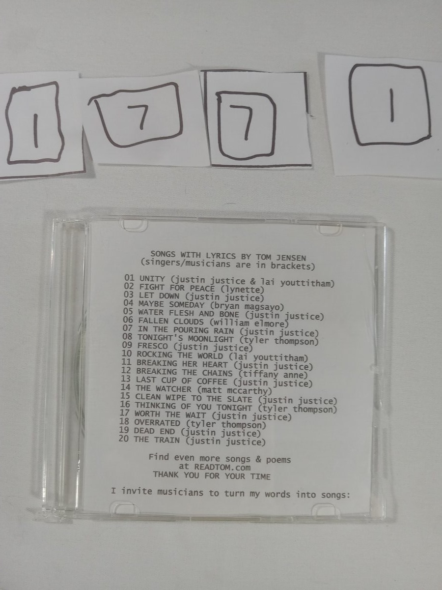 Item 1771 — READTOM COM 20 SONG COMP DISC, picture 2 of 2