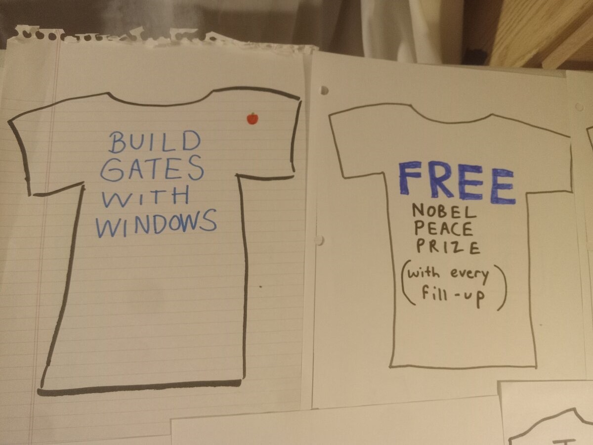 Item 1598 — T-SHIRT SLOGAN SHEETS - 10 HANDWRITTEN PAGES, picture 10 of 26
