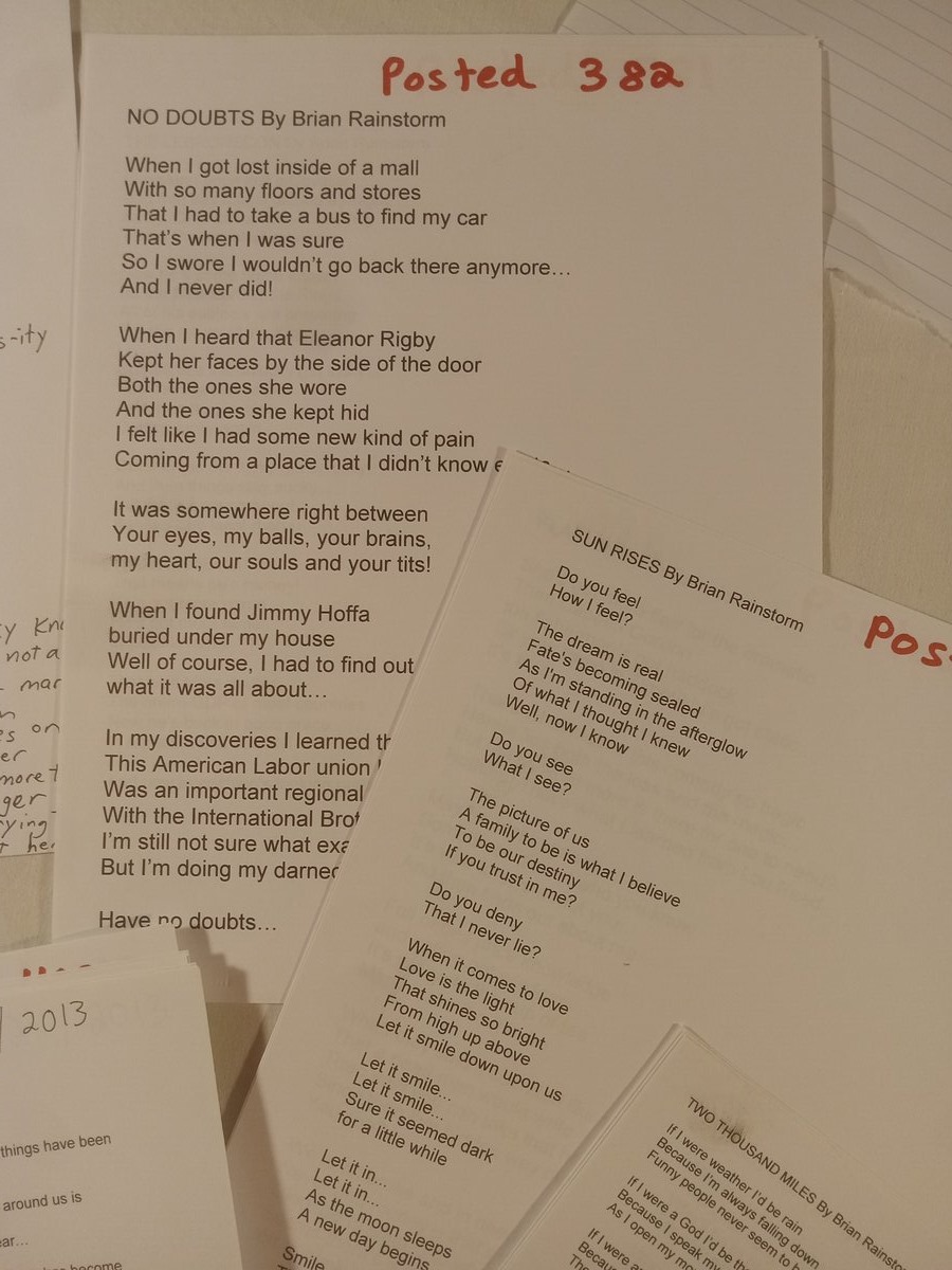 Item 1598 — T-SHIRT SLOGAN SHEETS - 10 HANDWRITTEN PAGES, picture 16 of 26