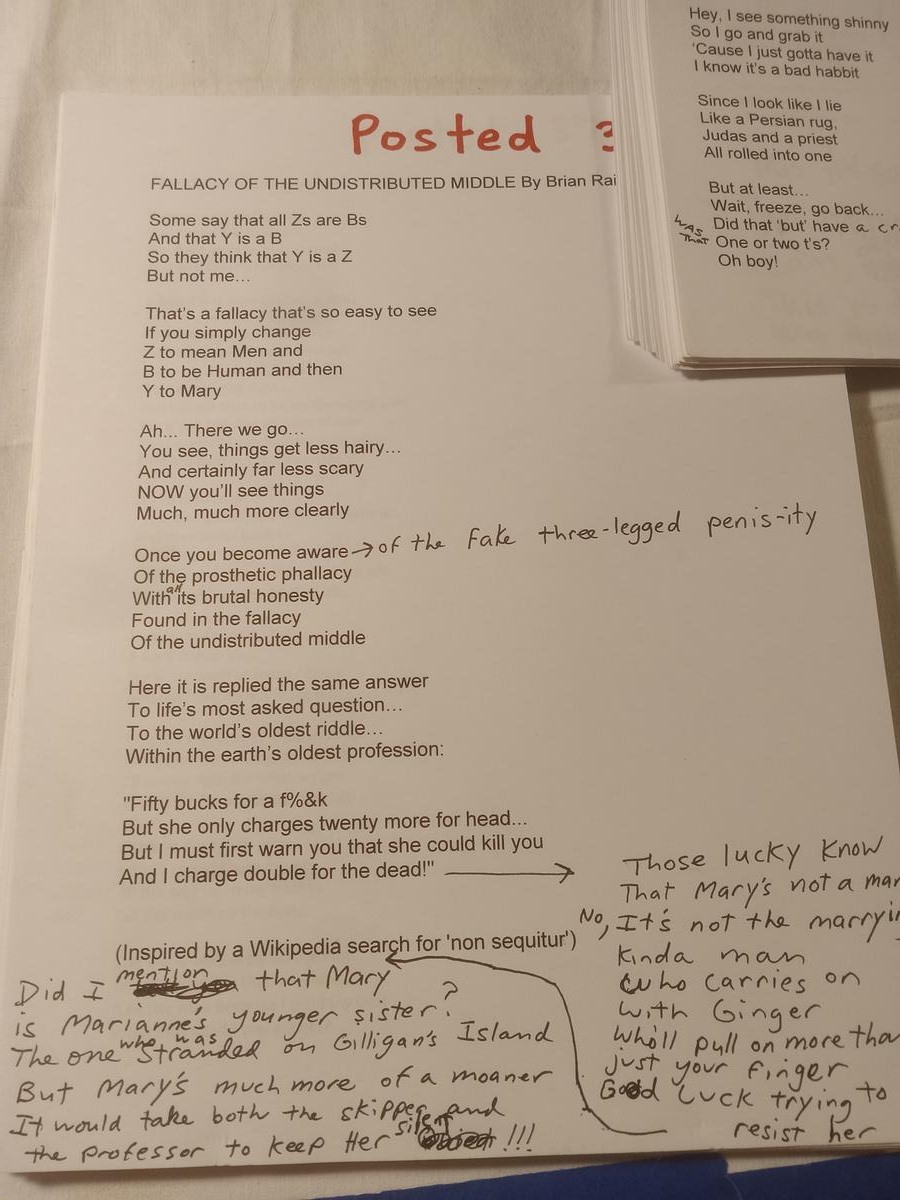 Item 1598 — T-SHIRT SLOGAN SHEETS - 10 HANDWRITTEN PAGES, picture 25 of 26