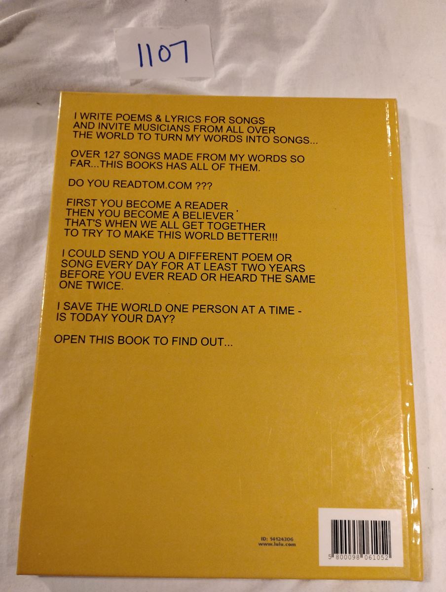Item 1107 — TOM JENSEN - THINKER, WRITER, POET, SONGWRITER AND ACTIVIST (127 SONGS), picture 5 of 5