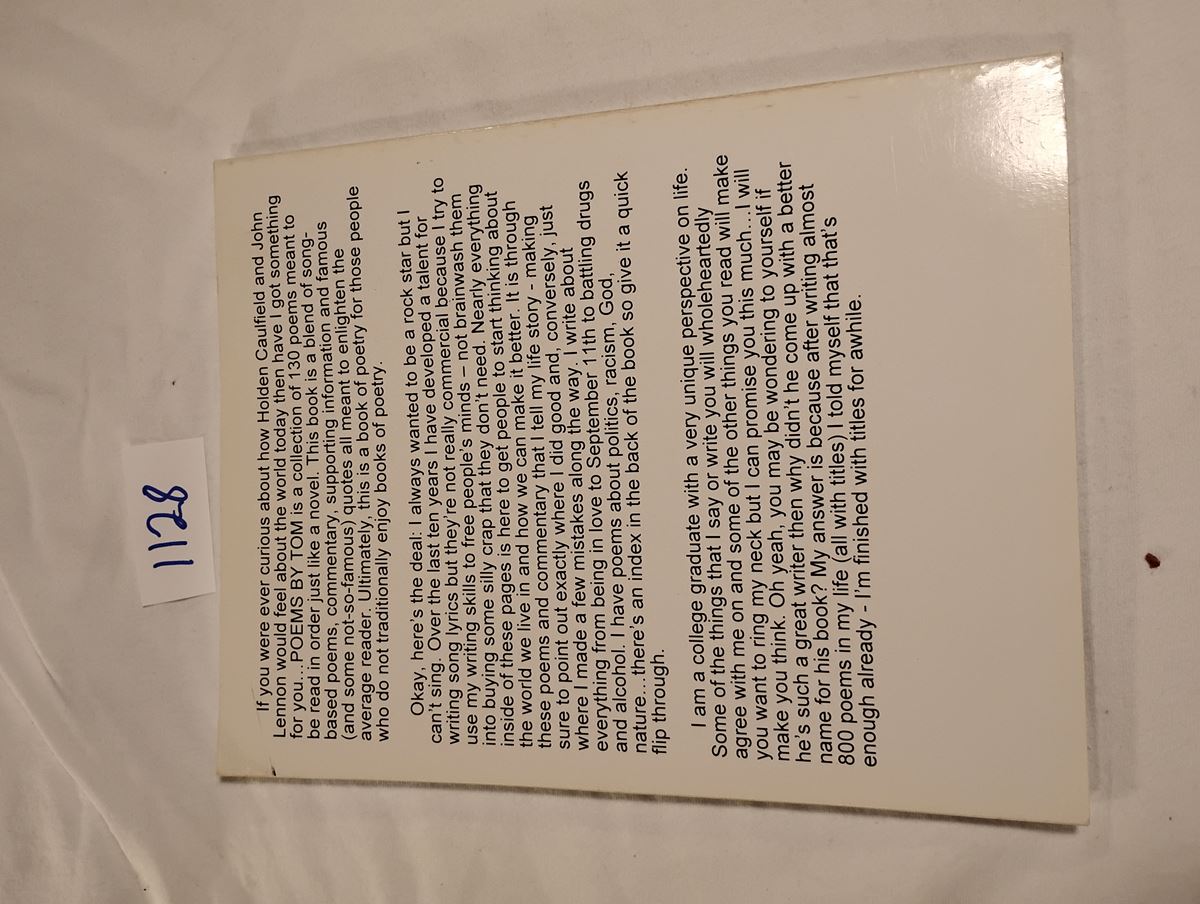 Item 1128 — POEMS BY TOM (COPY 1 OF 2), picture 3 of 3