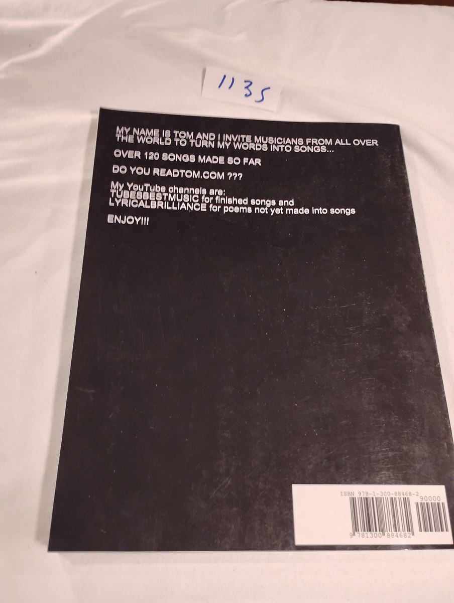 Item 1135 — LYRICS TO 200 POEMS THAT WOULD MAKE FOR GOOD SONGS (COPY 2 OF 2), picture 4 of 4