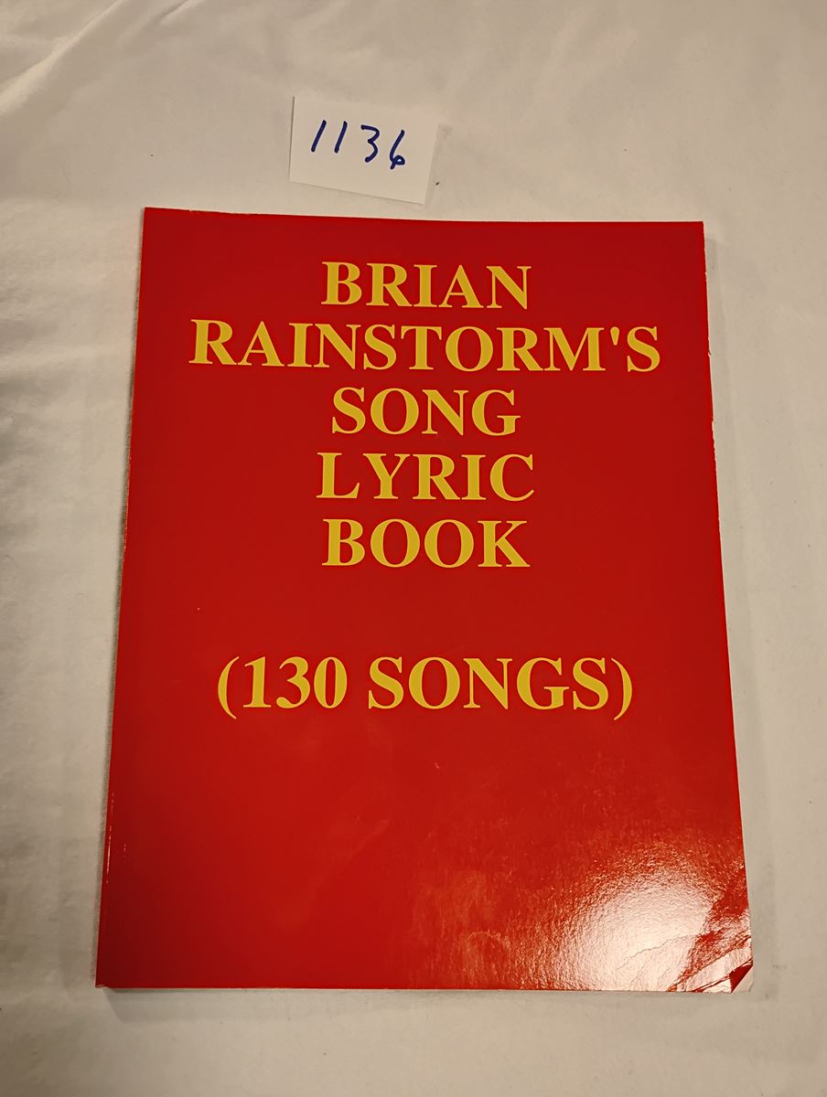 Item 1136 — BRIAN RAINSTORM'S SONG LYRIC BOOK (130 SONGS) (COPY 1 OF 2), picture 1 of 4