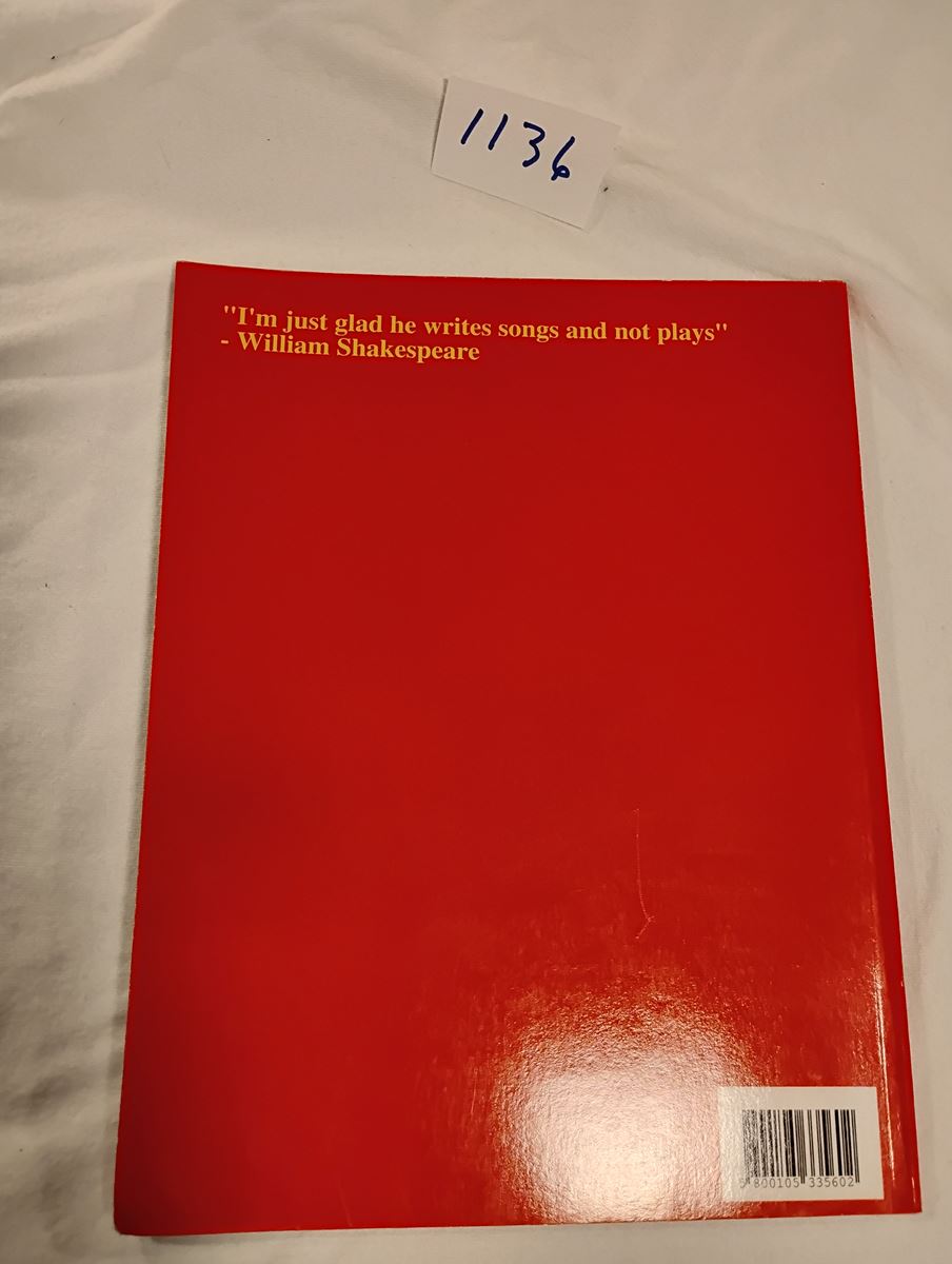 Item 1136 — BRIAN RAINSTORM'S SONG LYRIC BOOK (130 SONGS) (COPY 1 OF 2), picture 4 of 4