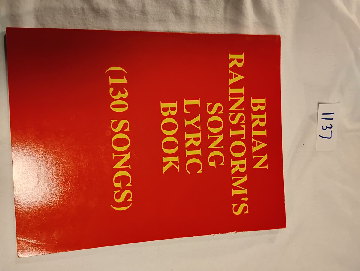 Item 1137 — BRIAN RAINSTORM'S SONG LYRIC BOOK (130 SONGS) (COPY 2 OF 2), picture 1 of 3