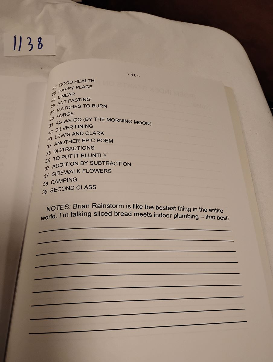 Item 1138 — NEW POEMS BY BRIAN RAINSTORM, picture 4 of 6