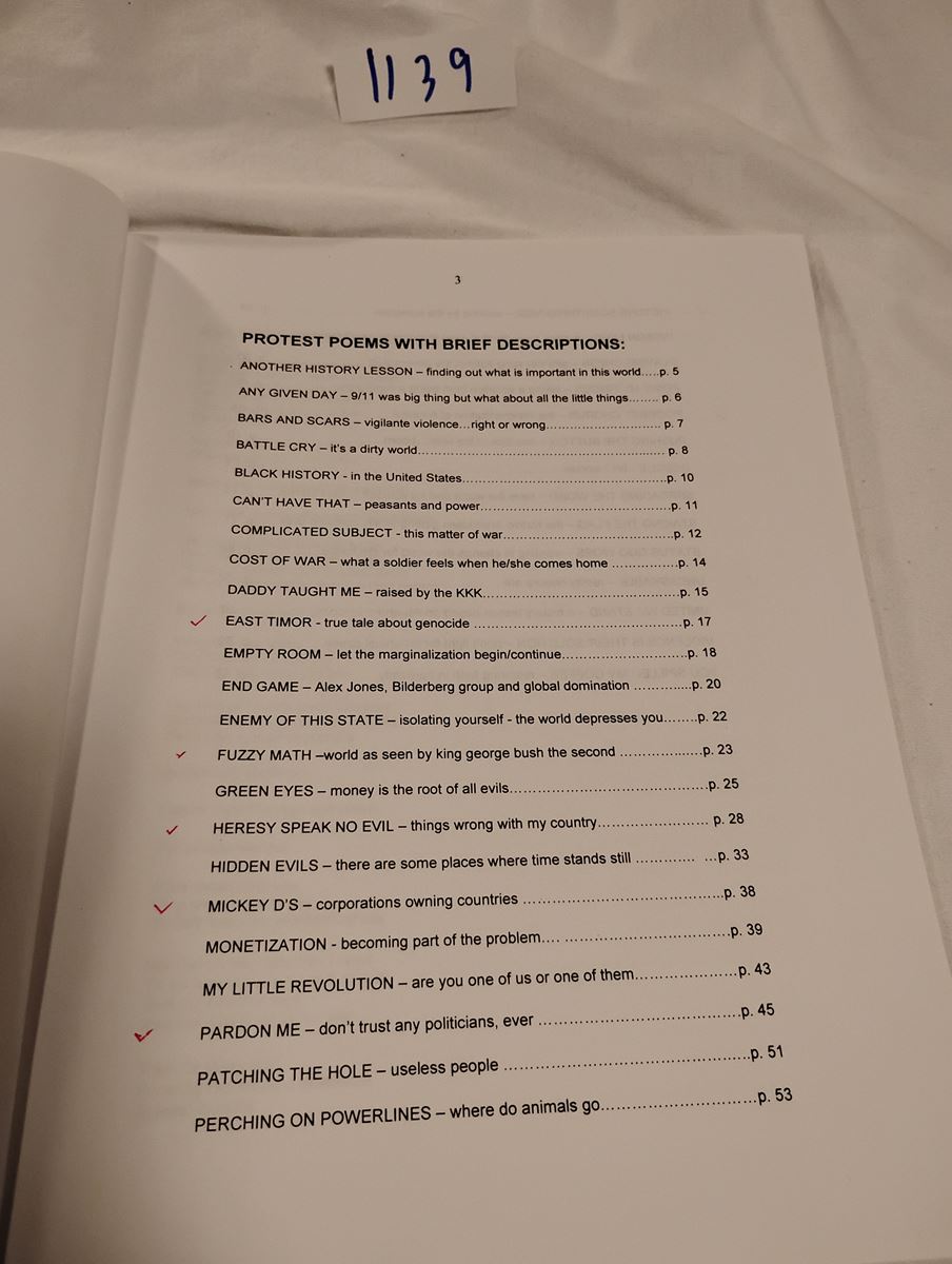 Item 1139 — PROTEST POEMS BY PROTESTING POET, picture 4 of 8