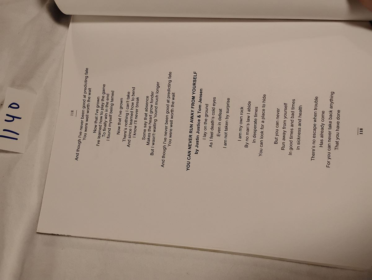 Item 1140 — LYRICS TO 100 SONGS BY TOM JENSEN, picture 4 of 5