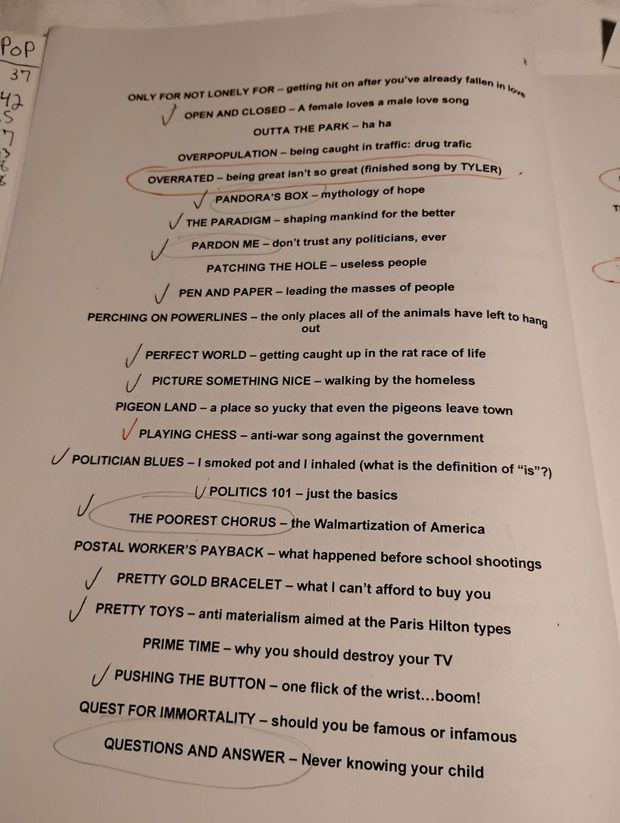 Item 1142 — POEMS BY TOM (ANNOTATED WORKING COPY), picture 10 of 16