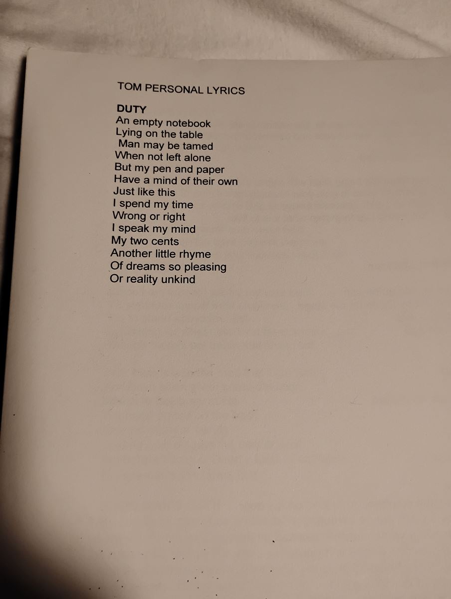 Item 1142 — POEMS BY TOM (ANNOTATED WORKING COPY), picture 15 of 16