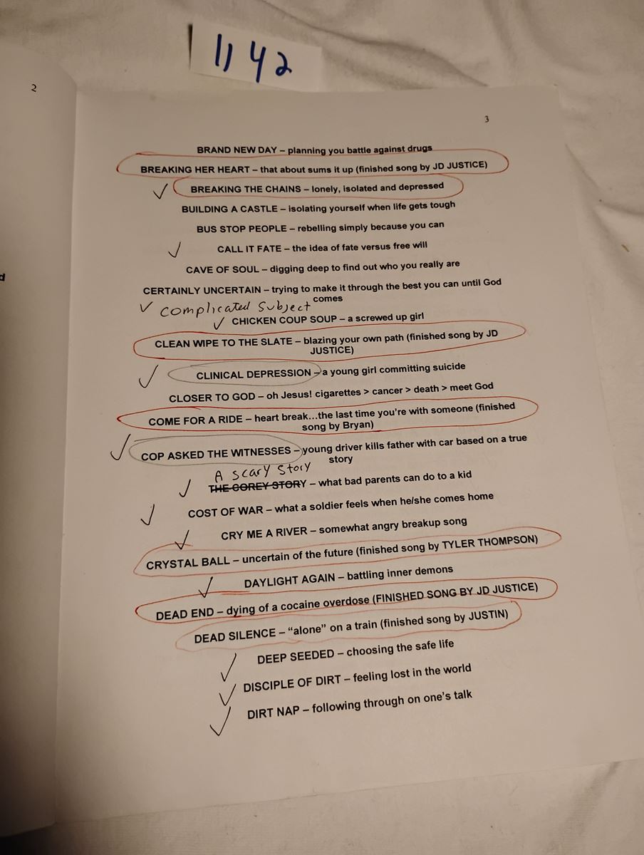 Item 1142 — POEMS BY TOM (ANNOTATED WORKING COPY), picture 5 of 16