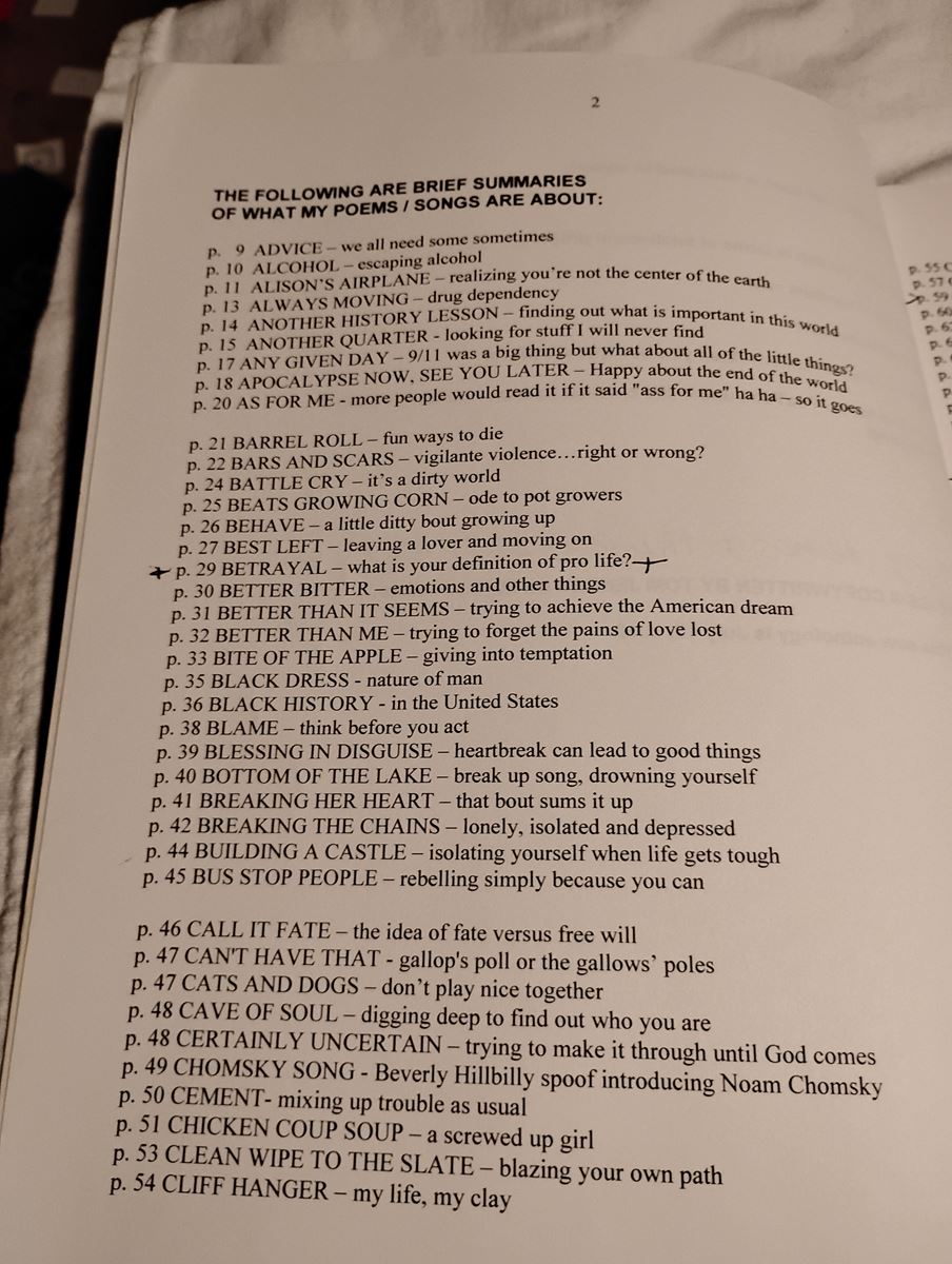 Item 1143 — MY BIG BLACK BOOK OF POEMS & SONG LYRICS, picture 3 of 6