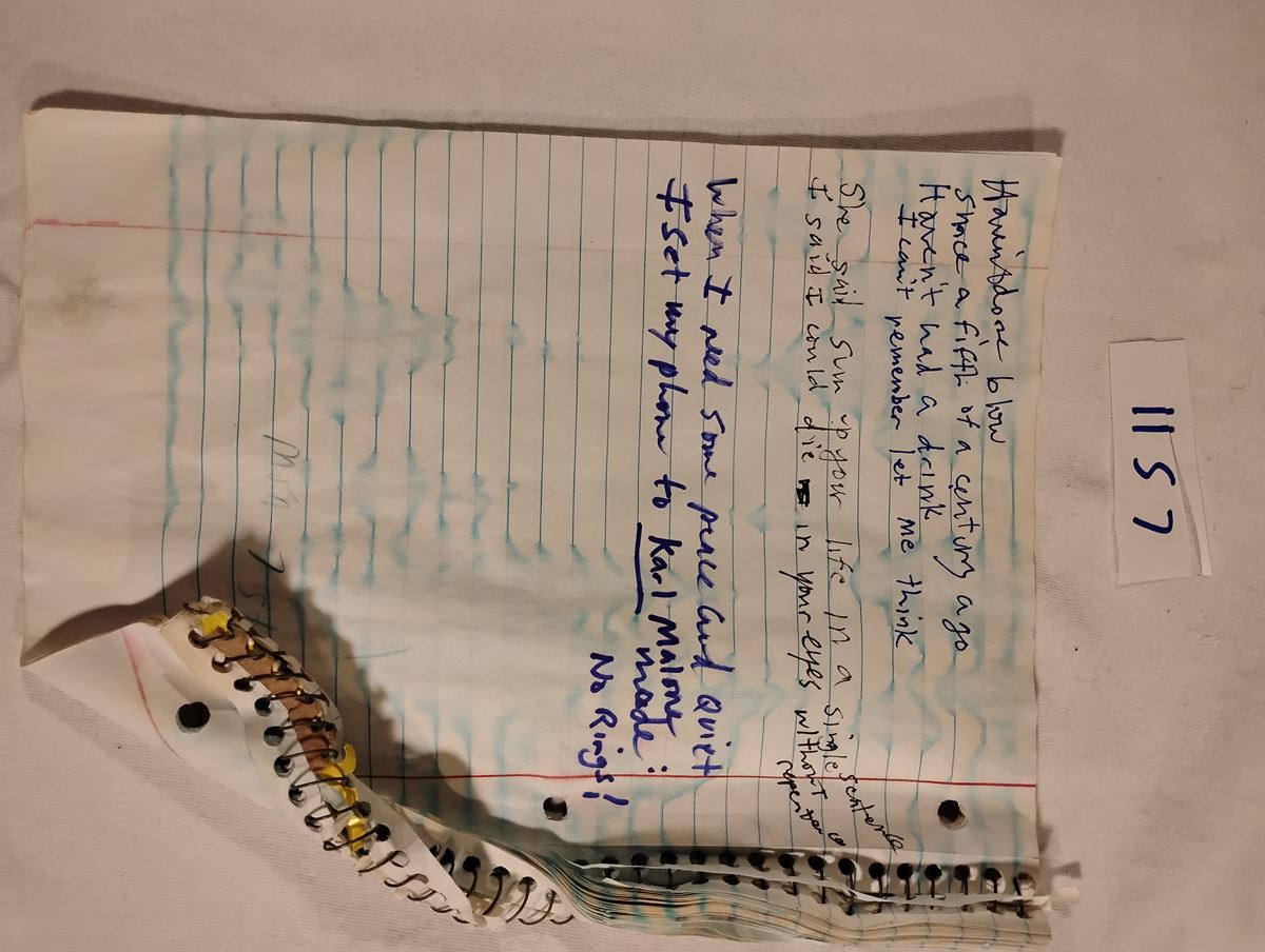 Item 1157 — KARL MALONE MODE: NO RINGS! - SPIRAL NOTEBOOK PAGES, picture 1 of 3