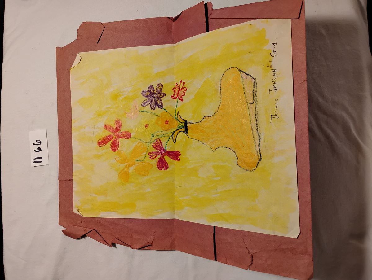 Item 1166 — FLOWERS IN A YELLOW VASE - GRADE 1 PAINTING, picture 1 of 1