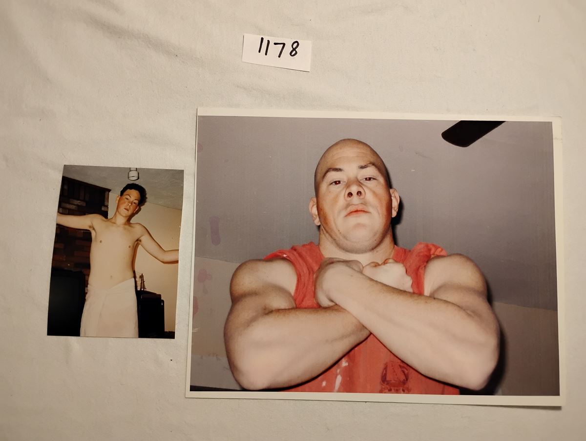Item 1178 — TOM IN A TOWEL, TOM WITH ARMS CROSSED - TWO PHOTO PRINTS, picture 1 of 3