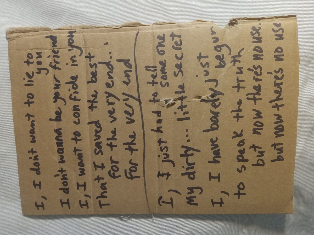 Item 726 — I, I dont want to lie to you, picture 3 of 3