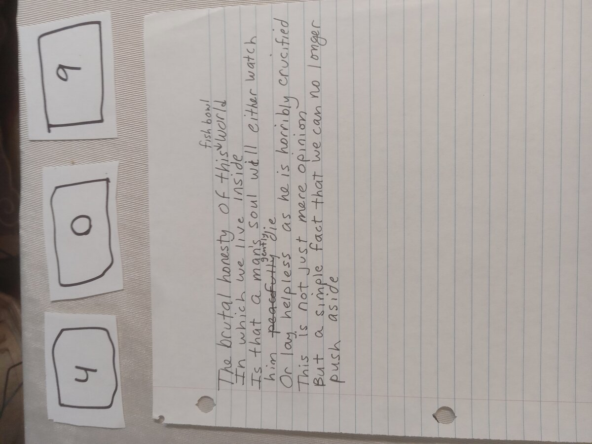 Item 409 — The brutal honesty of this fish bowl world, picture 1 of 1