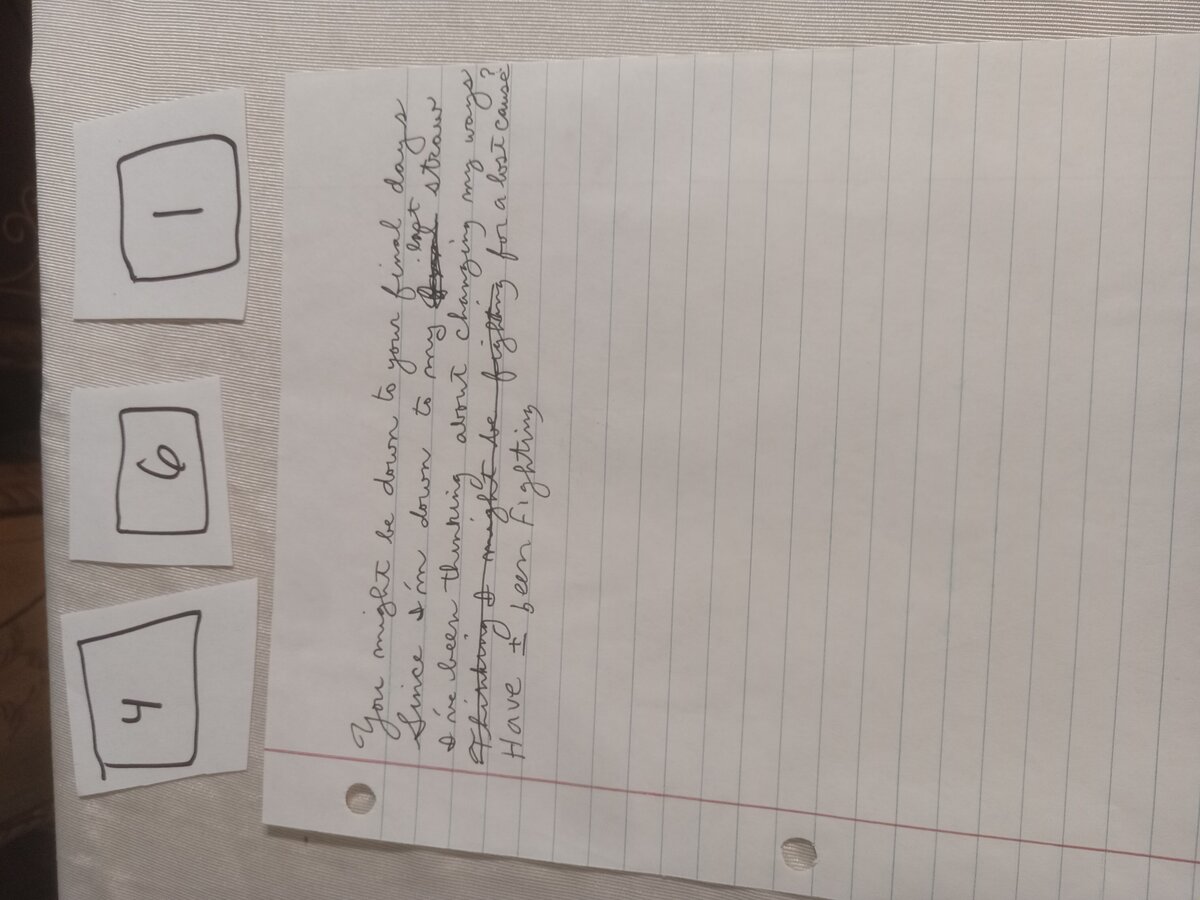 Item 461 — You might be down to your final days, picture 1 of 1