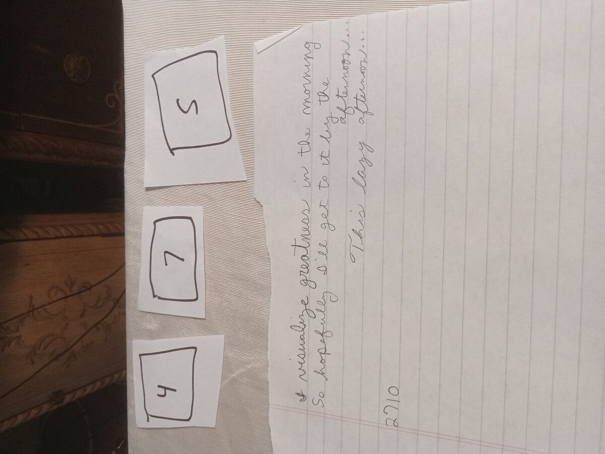 Item 475 — I Visualize Greatness in the Morning, picture 1 of 1