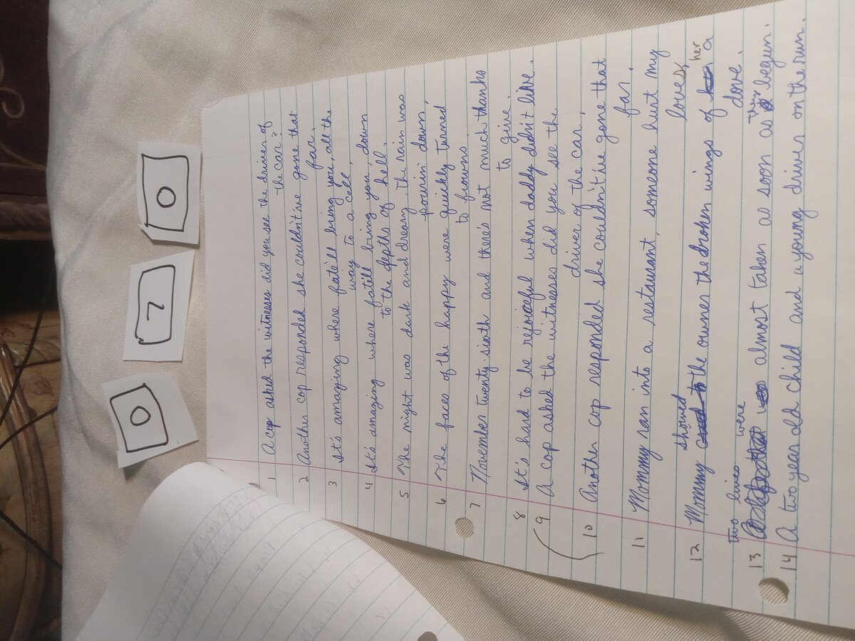 Item 70 — A cop asked the witnesses did you see the driver of the car?, picture 1 of 2