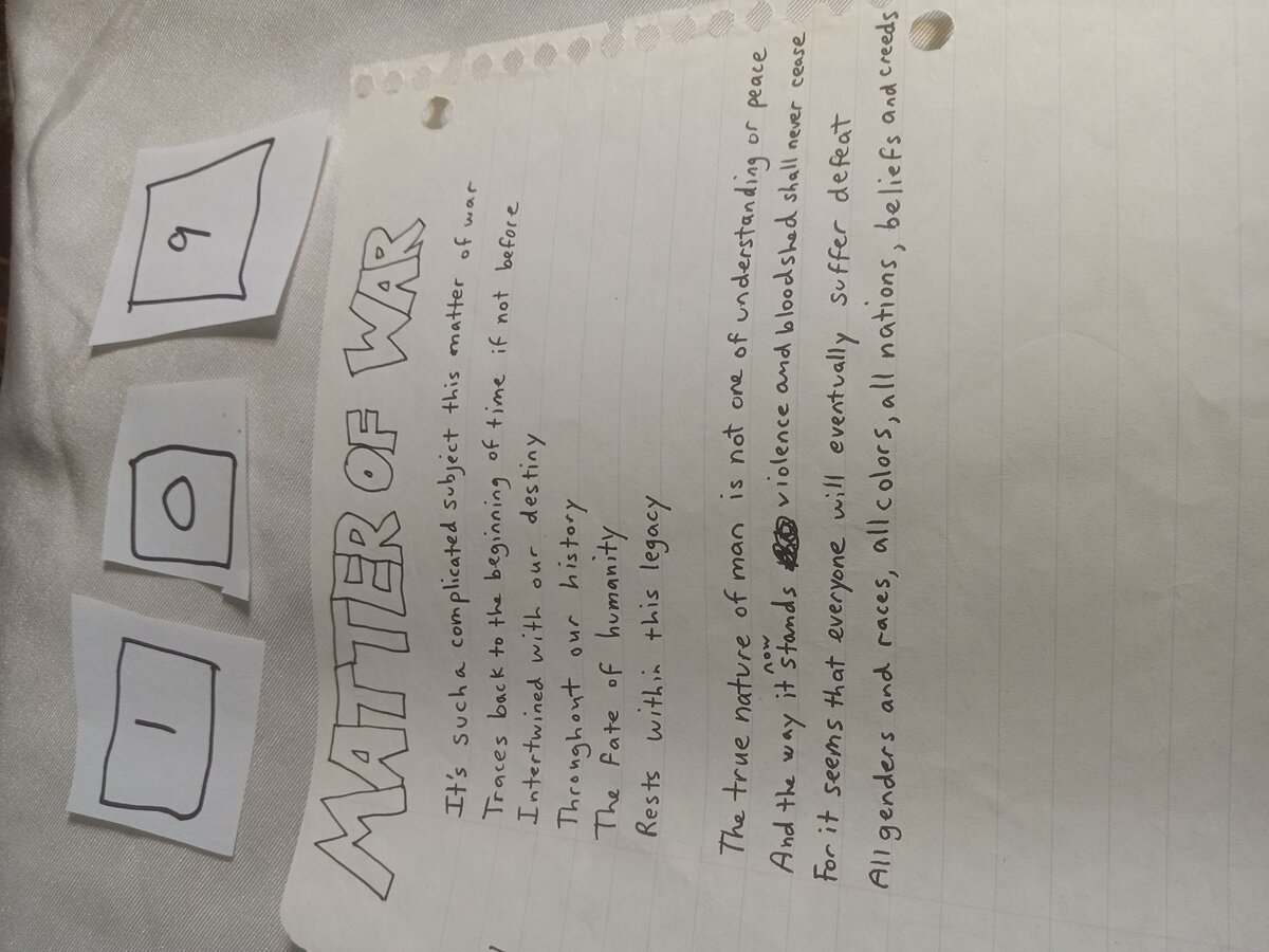 Item 109 — MATTER OF WAR, picture 1 of 1
