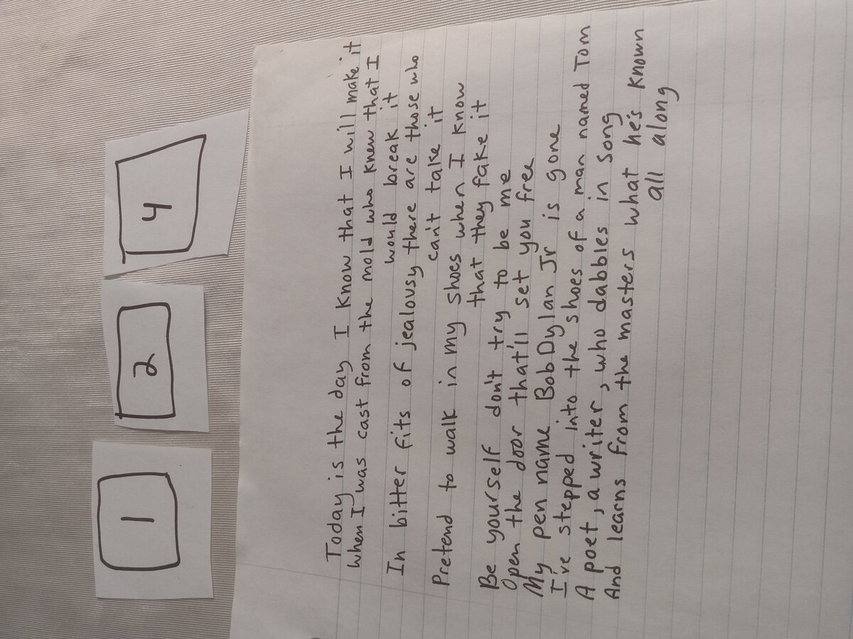 Item 124 — Today is the day I know that I will make it, picture 1 of 1