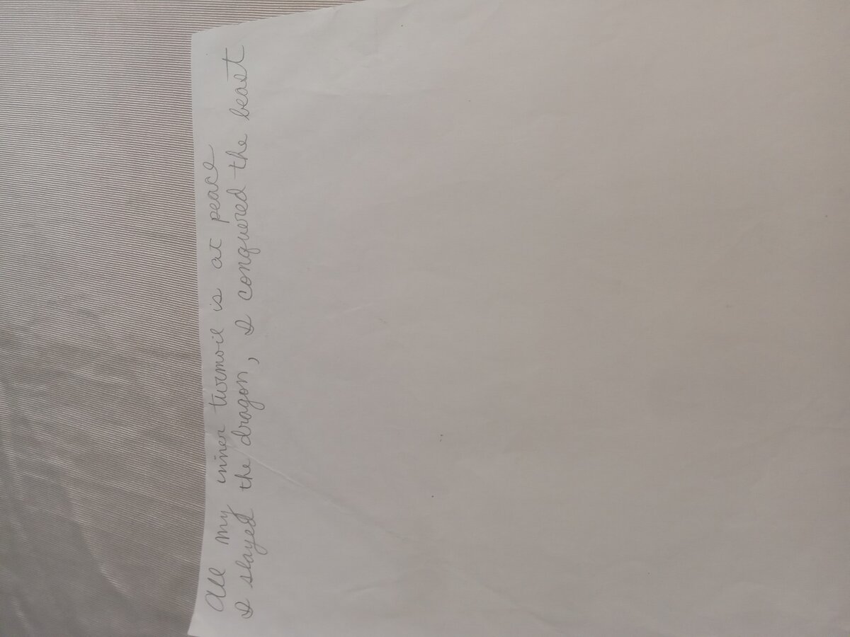 Item 919 — All my inner turmoil is at peace, picture 3 of 3