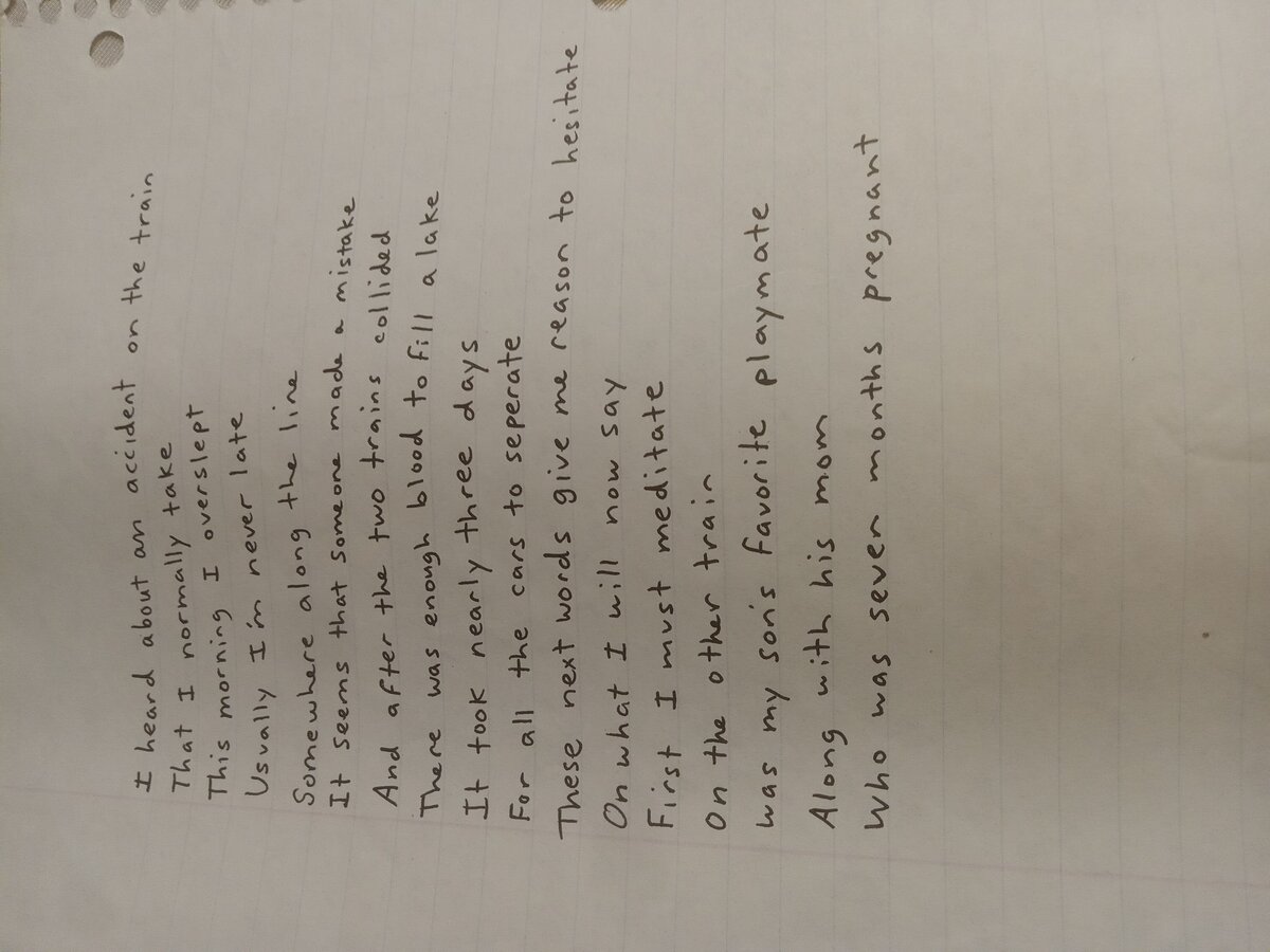 Item 1041 — I heard about an accident on the train, picture 2 of 2