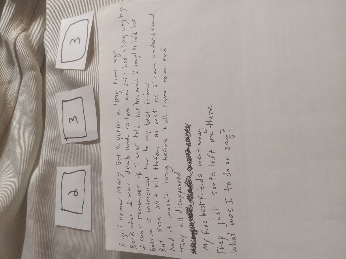 Item 233 — A girl named Mary got a poem a long time ago, picture 1 of 1