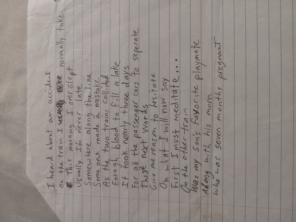 Item 704 — I heard about an accident on the train, picture 2 of 2