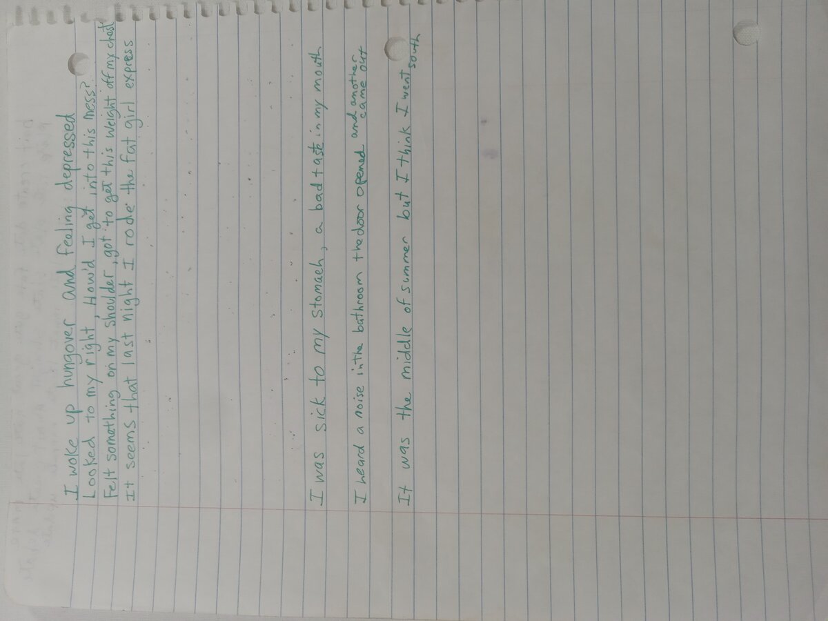 Item 1077 — I woke up hungover and feeling depressed, picture 2 of 2