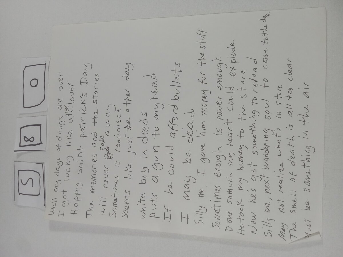 Item 580 — Well my days of drugs are over, picture 1 of 2