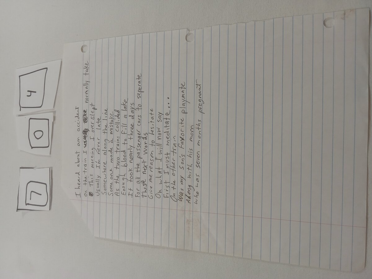 Item 704 — I heard about an accident on the train, picture 1 of 2