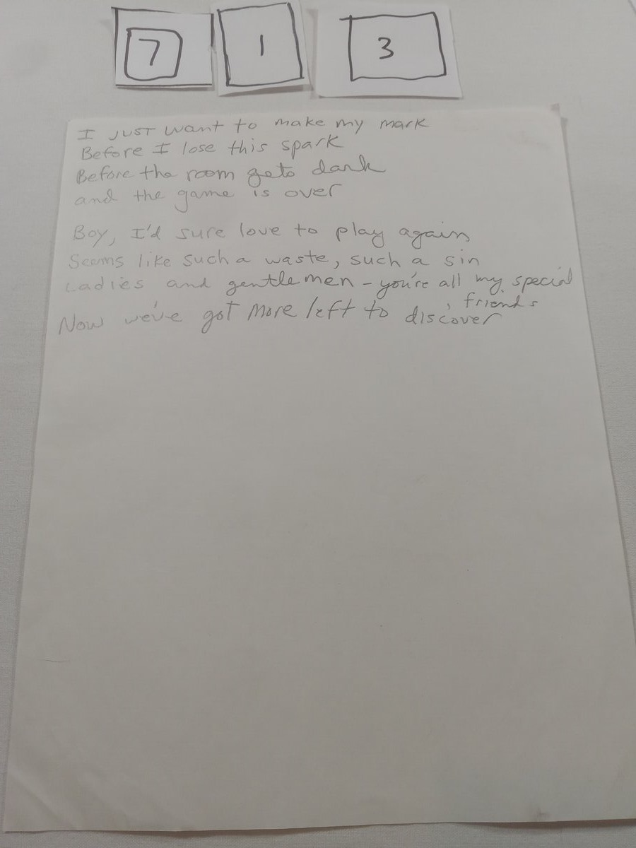 Item 713 — I just want to make my mark, picture 1 of 2