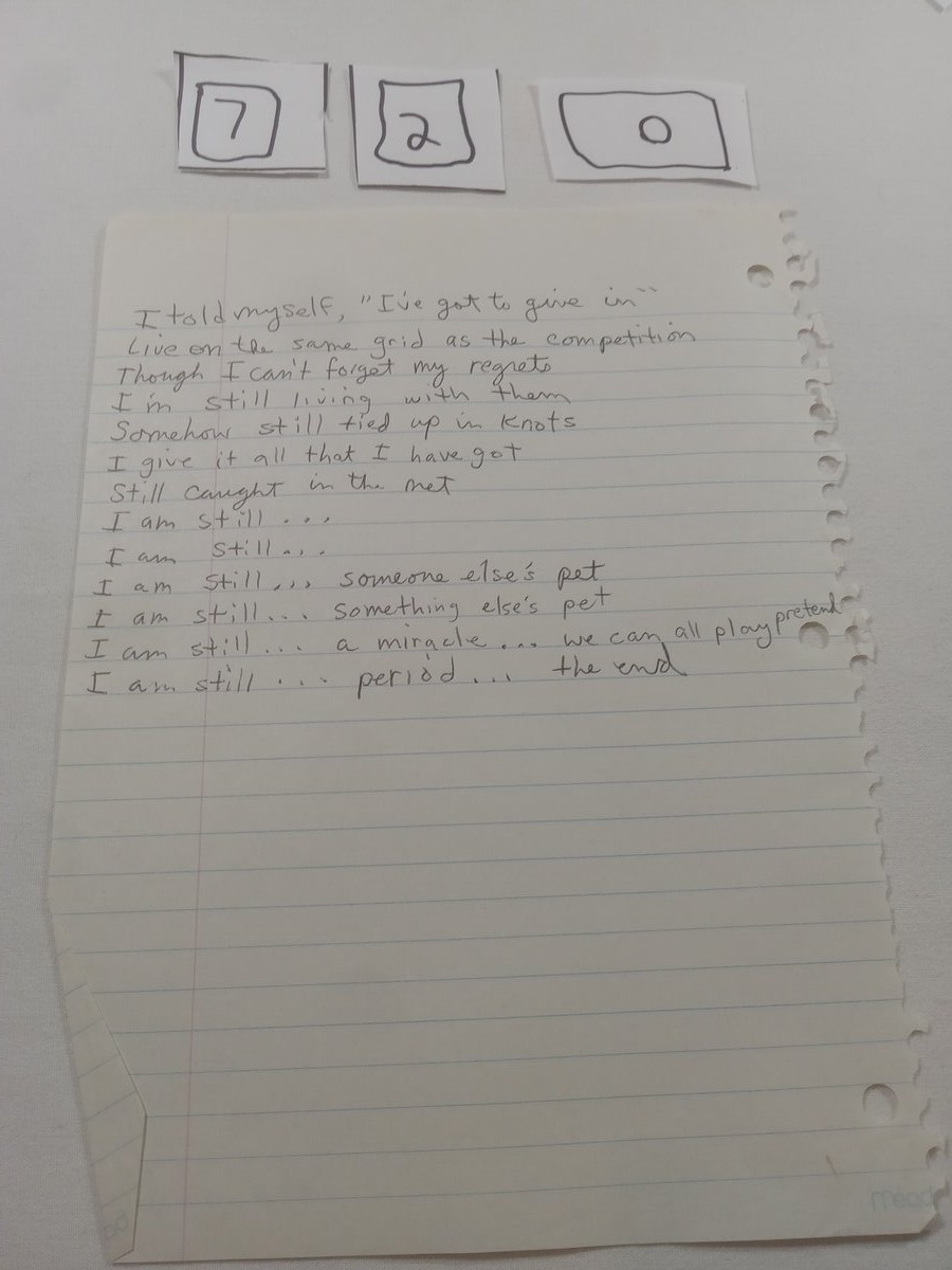 Item 720 — I told myself, 'I've got to give in', picture 1 of 2