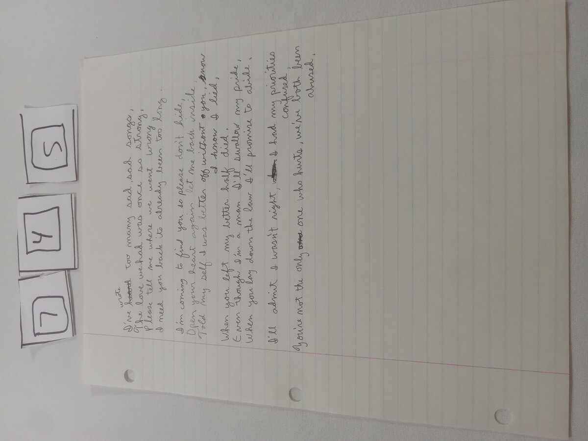 Item 745 — I've wrote too many sad, sad songs, picture 1 of 2
